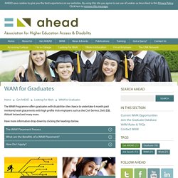 For graduates: WAM from AHEAD