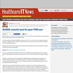 AHIMA unveils tool to spur PHR use