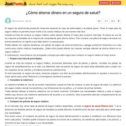 ¿Cómo ahorrar dinero en un seguro de salud?