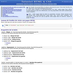 Aide-mémoire CSS - Tutoriel HTML & CSS