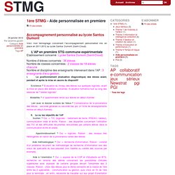 Aide personnalisée en première - stmg