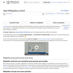 Aide:Wikipédia en bref