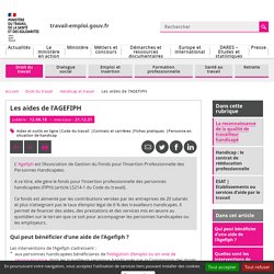 Aides de l'Agefiph pour l'accès ou le maintien dans l'emploi