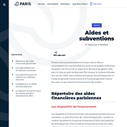 Aides et subventions