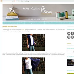 Gilet de blé bleu - Tuto
