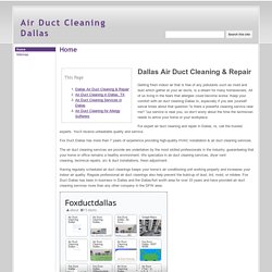 Air Duct Cleaning Dallas