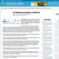 Air Pollution Can Reduce a Child's IQ