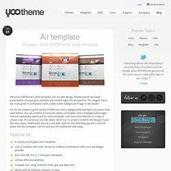 Joomla Templates and Extensions, WordPress Themes, Stock Icons - YOOtheme - Air template