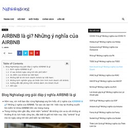 AIRBNB là gì? Những ý nghĩa của AIRBNB - Nghialagi.org