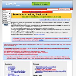 Aircrack-ng, aireplay-ng, airodump-ng, Tutorial crack cle wep