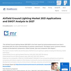Airfield Ground Lighting Market 2021 Applications and SWOT Analysis to 2027