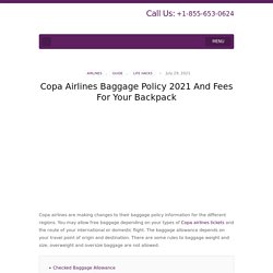 Copa Airlines Baggage Policy And Fees For Your Backpack