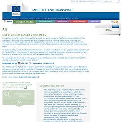 Transport: List of airlines banned within the EU - European commission