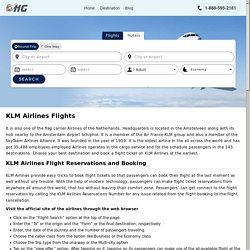 KLM Airlines Manage Booking