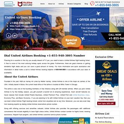 United Airlines Reservations [+1-855-695-0023] For Ticket Booking