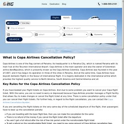 Copa Airlines Cancellation Policy 1(888)595-2181
