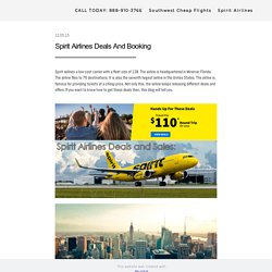 Spirit Airlines Deals - cheapflightinfo