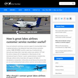 Great Lakes airlines customer service phone number