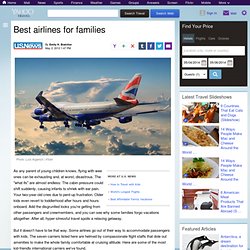 Best airlines for families
