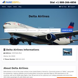 Delta Airlines - Delta Airline Reservation - Delta Flights - FareCopy.com