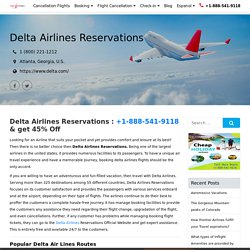 Delta Airlines Reservations +1-888-541-9118 for Cheap Flight Booking