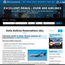 Delta Airlines Reservations & Ticket Booking : Book a Flight