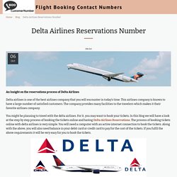 Delta Airlines Reservations Number - Flight Booking Contact Numbers