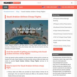 Saudi Arabian Airlines Cheap Flights 1-888-206-5328