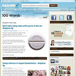 Airplane Travel Tips - 100 Words or Less - Gadling