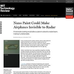 Nano Paint Could Make Airplanes Invisible to Radar