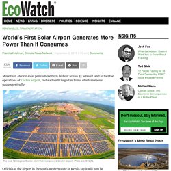 World's First Solar Airport Generates More Power Than It Consumes