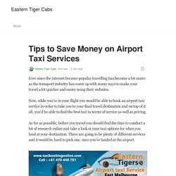 Tips to Save Money on Airport Taxi Services