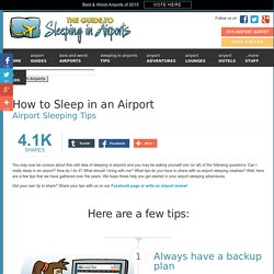 How to Sleep in the Airport