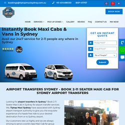 Maxi Cab for Airport Transfers in Sydney