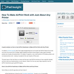 How To Make AirPrint Work with Just About Any Printer
