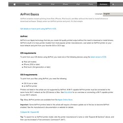 AirPrint Basics