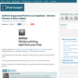 AirPrint Supported Printers List Updated – Brother Printers & More Added