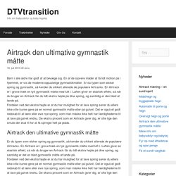 Airtrack den ultimative gymnastik måtte