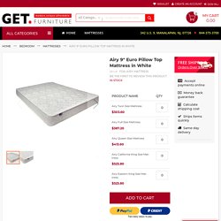 Airy 9" Euro Pillow Top Mattress in White