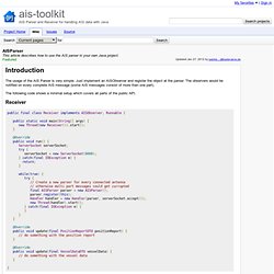 AISParser - ais-toolkit - This article describes how to use the AIS parser in your own Java project. - AIS Parser and Receiver for handling AIS data with Java