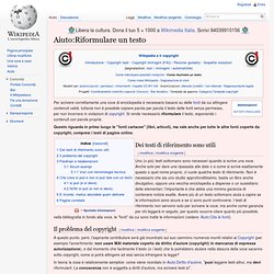 Riformulare un testo per Wikipedia