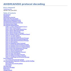 AIVDM/AIVDO protocol decoding