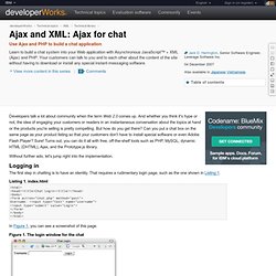 Ajax and XML: Ajax for chat