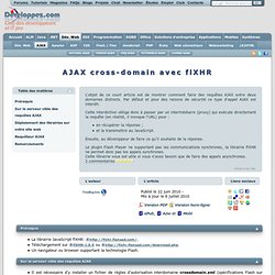 AJAX cross-domain avec flXHR