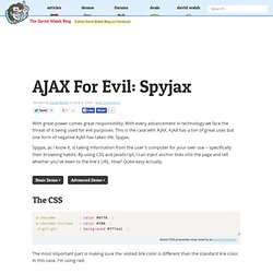 Ajax For Evil: Spyjax - Find out where the users been