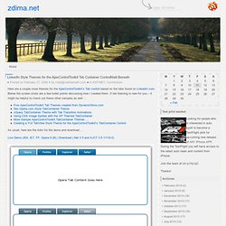 LinkedIn Style Themes for the AjaxControlToolkit Tab Container ControlMatt Berseth « ZDima.net