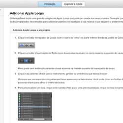 Ajuda GarageBand: Adicionar Apple Loops