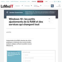 Windows 10 : les petits ajustements de la RAM et des services qui changent tout