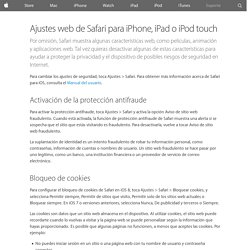 Ajustes web de Safari para iPhone, iPad o iPod touch - Soporte técnico de Apple
