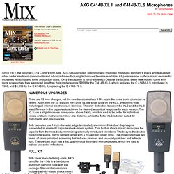 AKG C414B-XL II and C414B-XLS Microphones